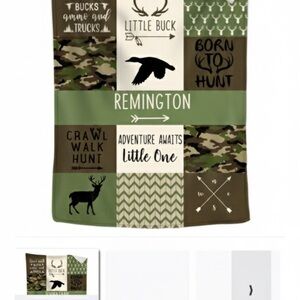 Green and Brown Hunting Themed Baby Blanket